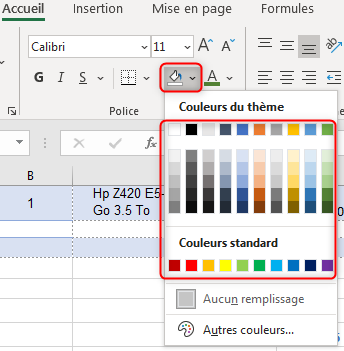 Formater le contenu d'une feuille Excel