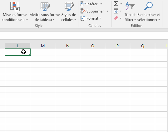 Excel, Créer une série alphanumérique.
