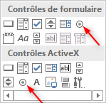 Excel, Insérer des boutons d'option.
