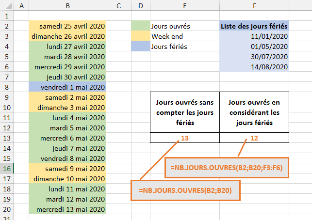 Excel, Les Dates et les Heures