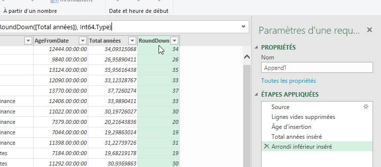 Excel, Arrondir des nombre sous Power Query